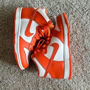 Nike Dunk Hi- Syracuse Orange and White